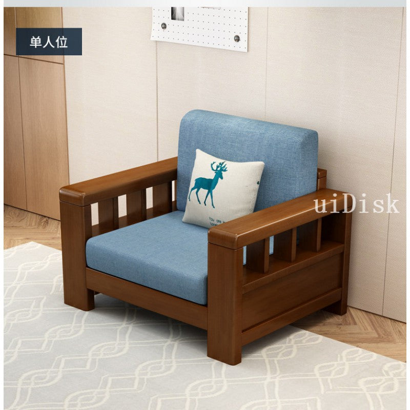 Modern solid wood sofa villa economic small family corner Princess sofa suit