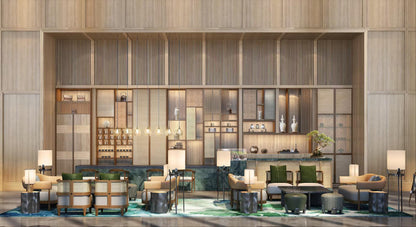 Project real scene display: hotel decoration