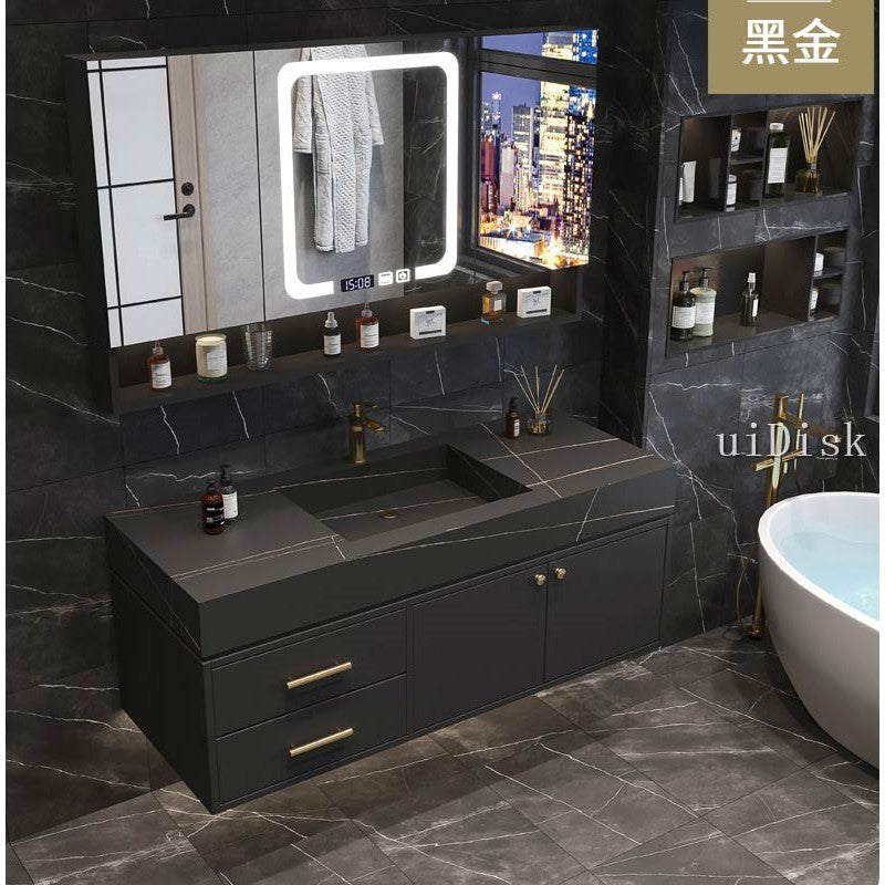 Modern luxury hand washing basin cabinet intelligent toilet washing table bathroom cabinet